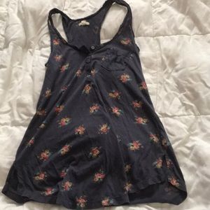 Aerie floral racer back Henley tank